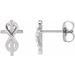Infinity-Inspired Cross Earrings