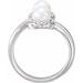 Two-Stone Halo-Style Pearl Ring