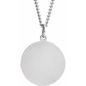 Round Sacred Heart of Jesus Medal Necklace or Pendant
