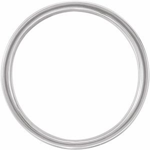 Grooved Cross Flat Band with Bead Blast Finish