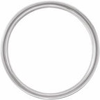 Grooved Cross Flat Band with Bead Blast Finish