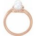 Two-Stone Halo-Style Pearl Ring