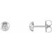 Round Bezel-Set Stud Earrings