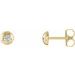 Round Bezel-Set Stud Earrings