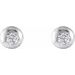 Round Bezel-Set Stud Earrings