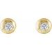 Round Bezel-Set Stud Earrings