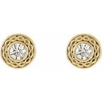 Bezel-Set Earrings
