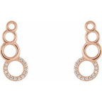 Accented Geometric Ear Climbers