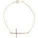 Accented Sideways Cross Bracelet
