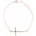 Accented Sideways Cross Bracelet