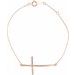 Accented Sideways Cross Bracelet