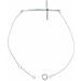 Accented Sideways Cross Bracelet