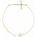 Accented Sideways Cross Bracelet