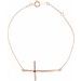 Accented Sideways Cross Bracelet