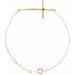 Accented Sideways Cross Bracelet