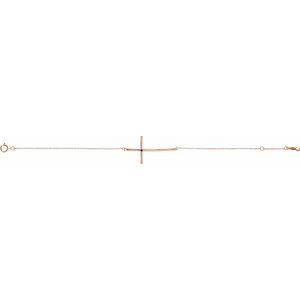 Accented Sideways Cross Bracelet