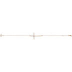 Accented Sideways Cross Bracelet