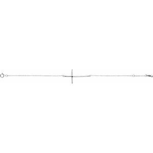 Accented Sideways Cross Bracelet