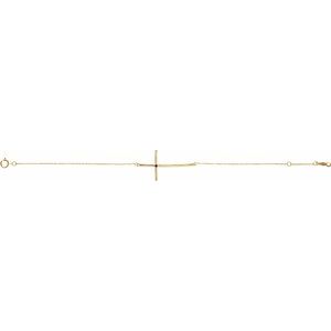 Accented Sideways Cross Bracelet