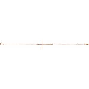 Accented Sideways Cross Bracelet