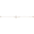 Accented Sideways Cross Bracelet