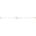 Accented Sideways Cross Bracelet