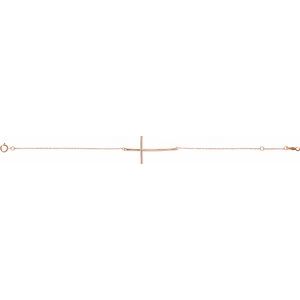 Accented Sideways Cross Bracelet