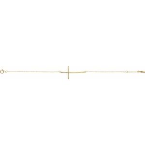 Accented Sideways Cross Bracelet