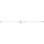 Accented Sideways Cross Bracelet