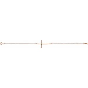 Accented Sideways Cross Bracelet