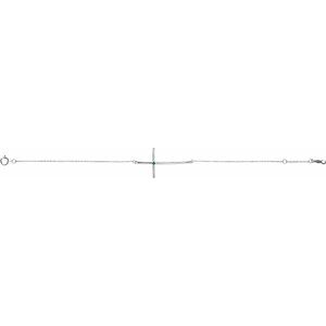 Accented Sideways Cross Bracelet