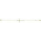 Accented Sideways Cross Bracelet