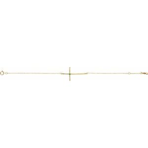 Accented Sideways Cross Bracelet
