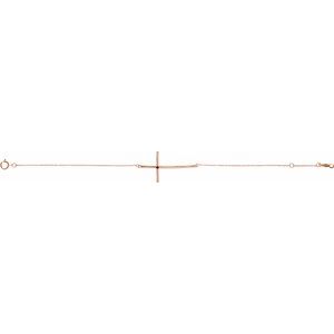 Accented Sideways Cross Bracelet