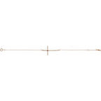 Accented Sideways Cross Bracelet