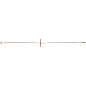 Accented Sideways Cross Bracelet