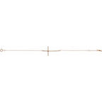 Accented Sideways Cross Bracelet