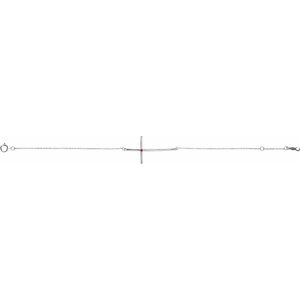 Accented Sideways Cross Bracelet