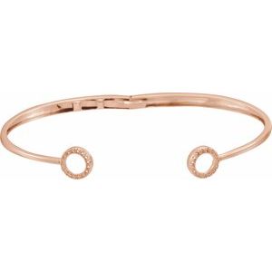 Circle Hinged Cuff Bracelet