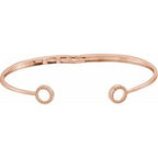 Circle Hinged Cuff Bracelet