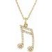 Double Sixteenth Note Necklace or Pendant