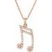 Double Sixteenth Note Necklace or Pendant