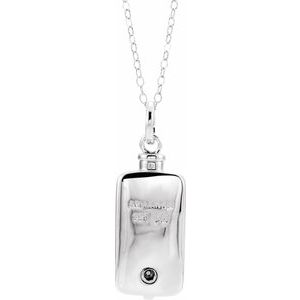 Rectangle Ash Holder Necklace