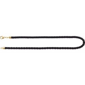 5 mm Black Braided Leather Cord Necklace