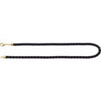 5 mm Black Braided Leather Cord Necklace
