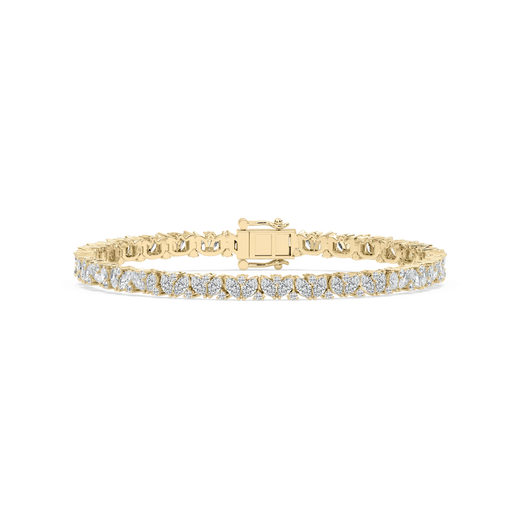 5 ¾ ctw Marquise and Round LGD Alternating Link Tennis Bracelet - 7 Inches