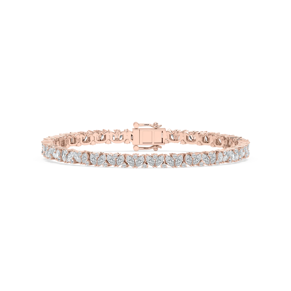 5 ¾ ctw Marquise and Round LGD Alternating Link Tennis Bracelet - 7 Inches