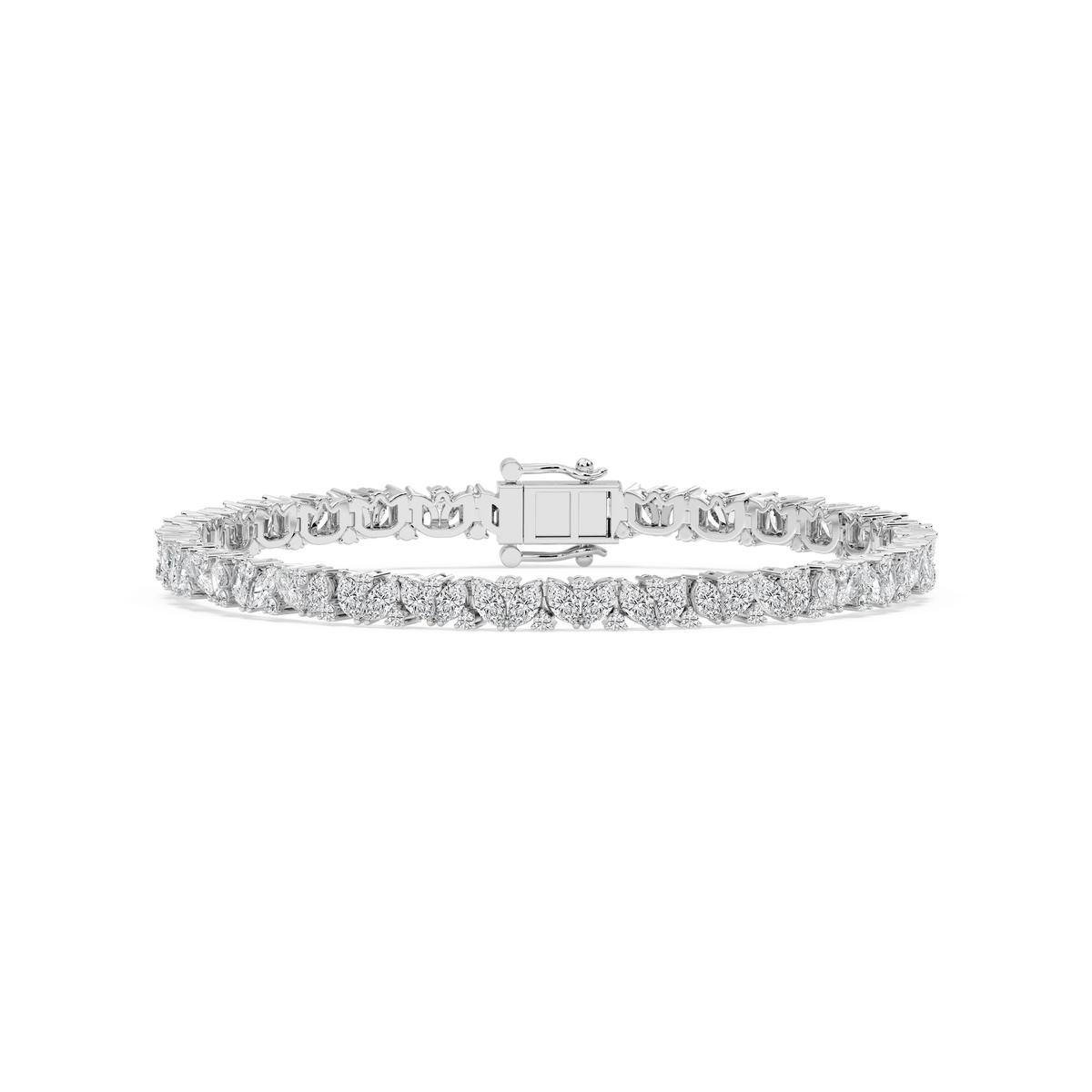 5 ¾ ctw Marquise and Round LGD Alternating Link Tennis Bracelet - 7 Inches