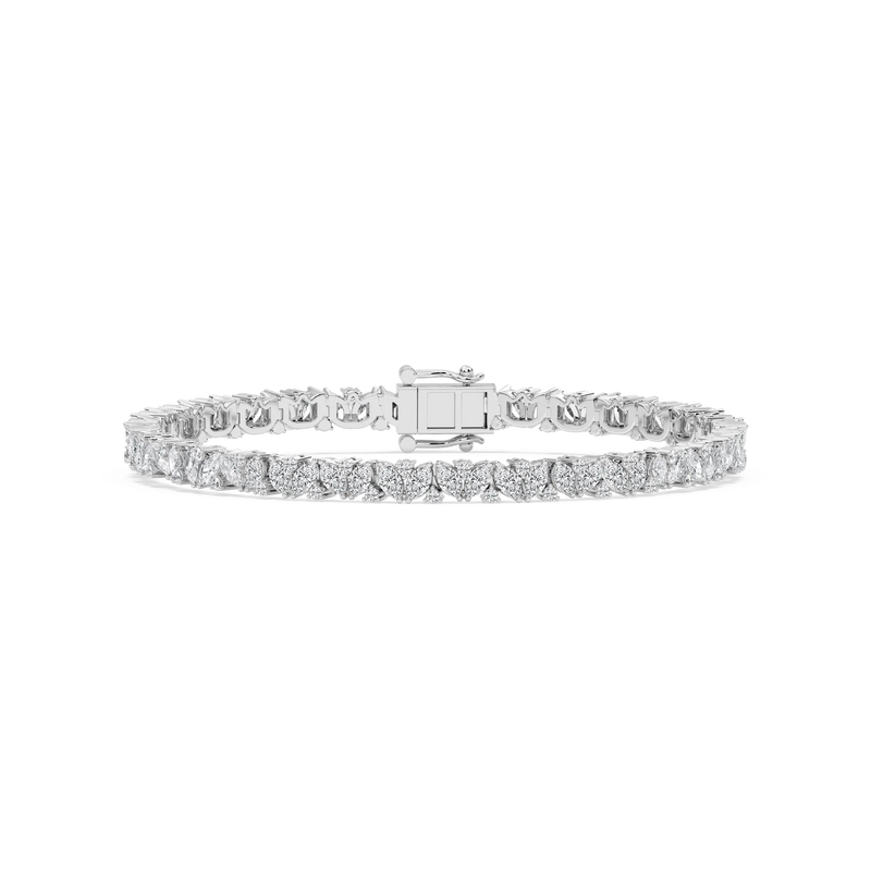 5 ¾ ctw Marquise and Round LGD Alternating Link Tennis Bracelet - 7 Inches