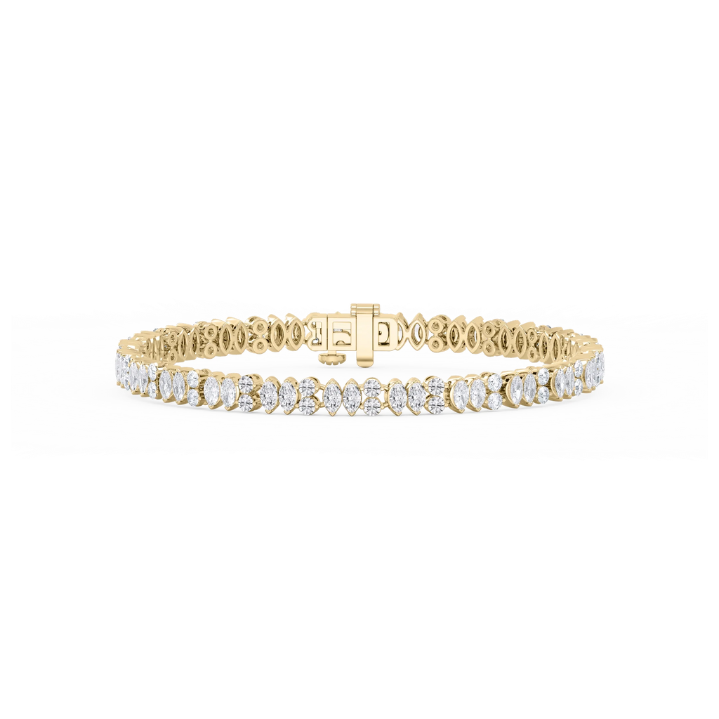 6 ctw Marquise and Round LGD Alternating Bracelet  - 7 Inches